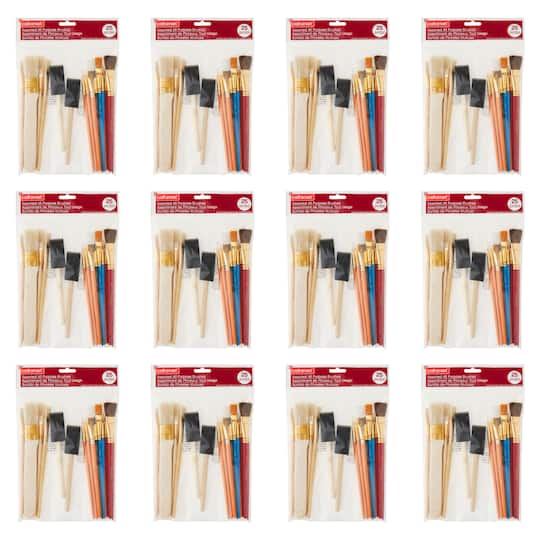 12 Packs: 25 ct. (300 total) Mixed Brush Set by Craft Smart®